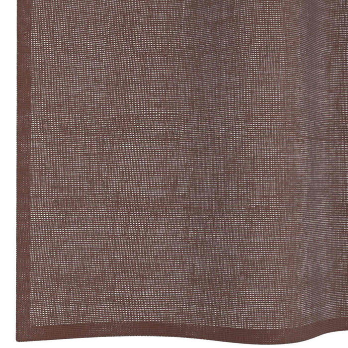 Tende in Voile con Occhielli 2 pz Marrone 140x175 cm 4102066