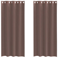 Tende in Voile con Occhielli 2 pz Marrone 140x225 cm 4102067
