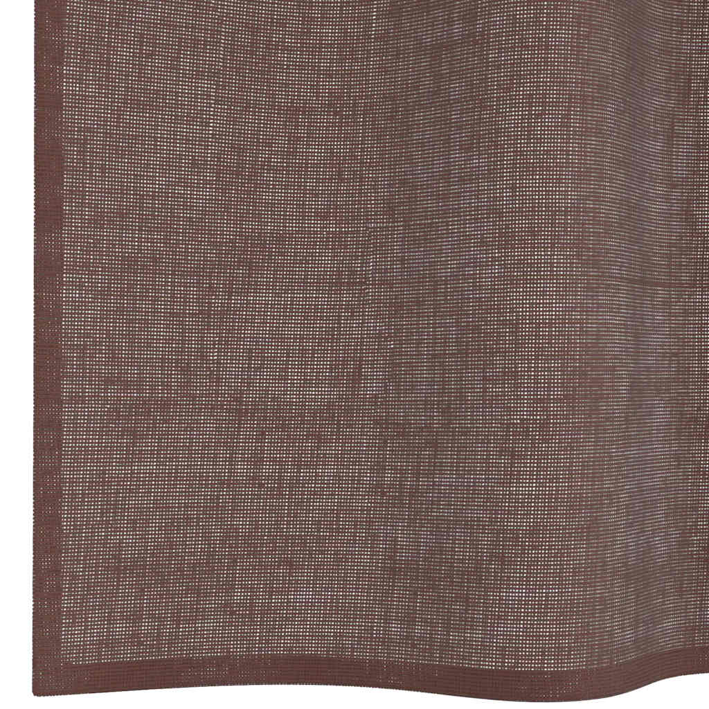 Tende in Voile con Occhielli 2 pz Marrone 140x300 cm 4102070