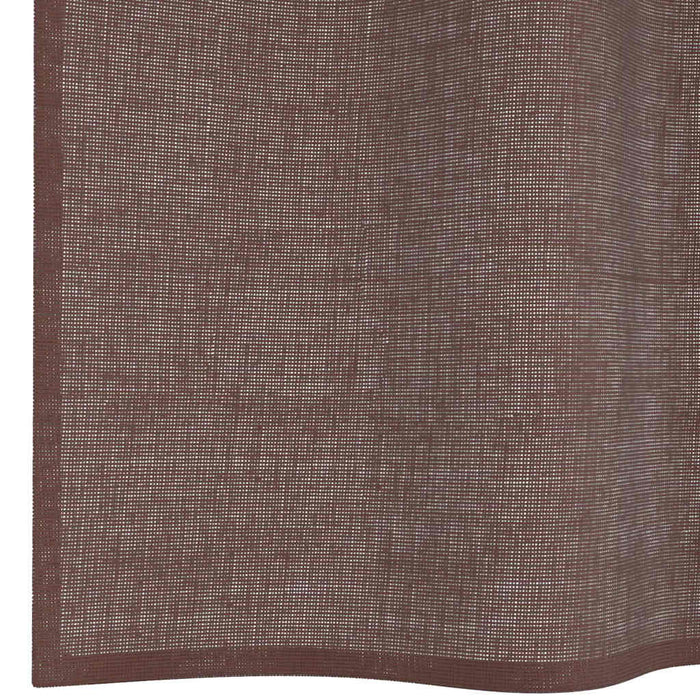Tende in Voile con Occhielli 2 pz Marrone 140x300 cm 4102070