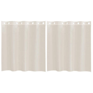 Tende in Voile con Occhielli 2 pz Crema 140x140 cm 4102071