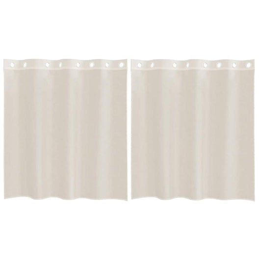 Tende in Voile con Occhielli 2 pz Crema 140x140 cm 4102071