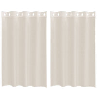 vidaXL Tende in Voile con Occhielli 2 pz Crema 140x175 cm