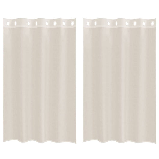 vidaXL Tende in Voile con Occhielli 2 pz Crema 140x175 cm