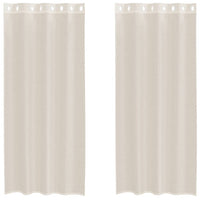 Tende in Voile con Occhielli 2 pz Crema 140x225 cm 4102073