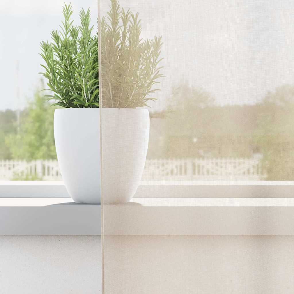 Tende in Voile con Occhielli 2 pz Crema 140x225 cm 4102073