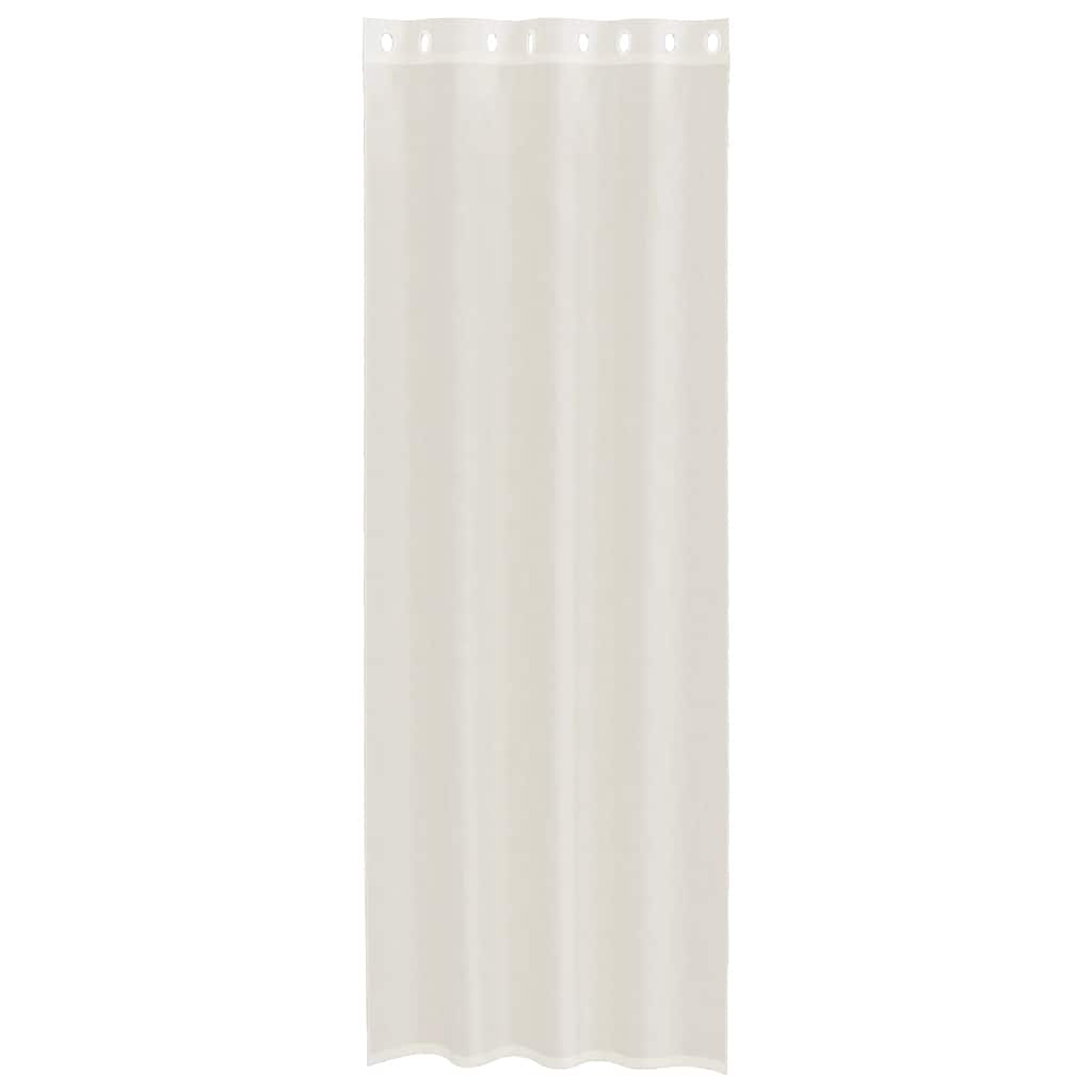 Tende in Voile con Occhielli 2 pz Crema 140x300 cm