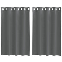 Tende in Voile con Occhielli 2 pz Grigio Scuro 140x175 cm 4102078