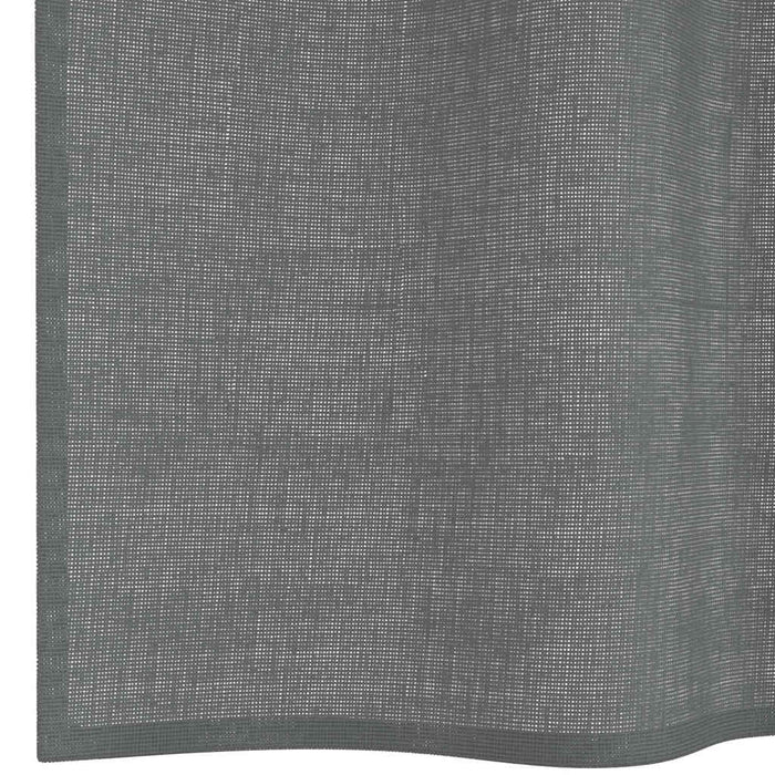 Tende in Voile con Occhielli 2 pz Grigio Scuro 140x225 cm 4102079