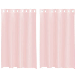 Tende in Voile con Occhielli 2 pz Rosa Chiaro 140x175 cm 4102084