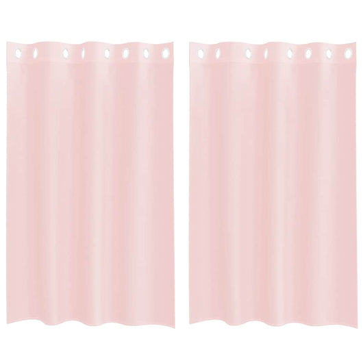 Tende in Voile con Occhielli 2 pz Rosa Chiaro 140x175 cm 4102084
