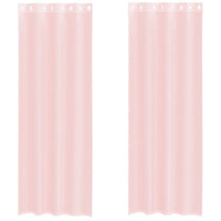 Tende in Voile con Occhielli 2 pz Rosa Chiaro 140x260 cm 4102087
