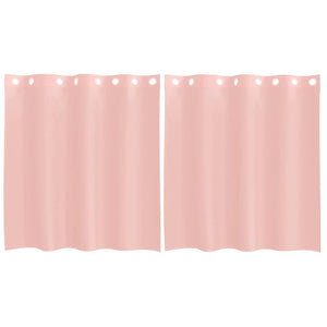 Tende in Voile con Occhielli 2 pz Rosa 140x140 cm 4102095