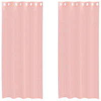 Tende in Voile con Occhielli 2 pz Rosa 140x245 cm 4102098