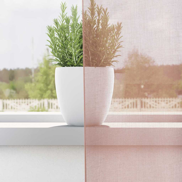 Tende in Voile con Occhielli 2 pz Rosa 140x300 cm 4102100