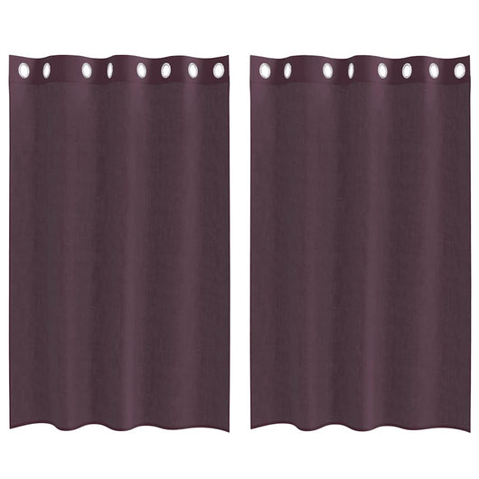 Tende in Voile con Occhielli 2 pz Viola 140x175 cm 4102102