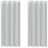 Tende in Voile con Occhielli 2 pz Grigio Chiaro 140x245 cm 4102110