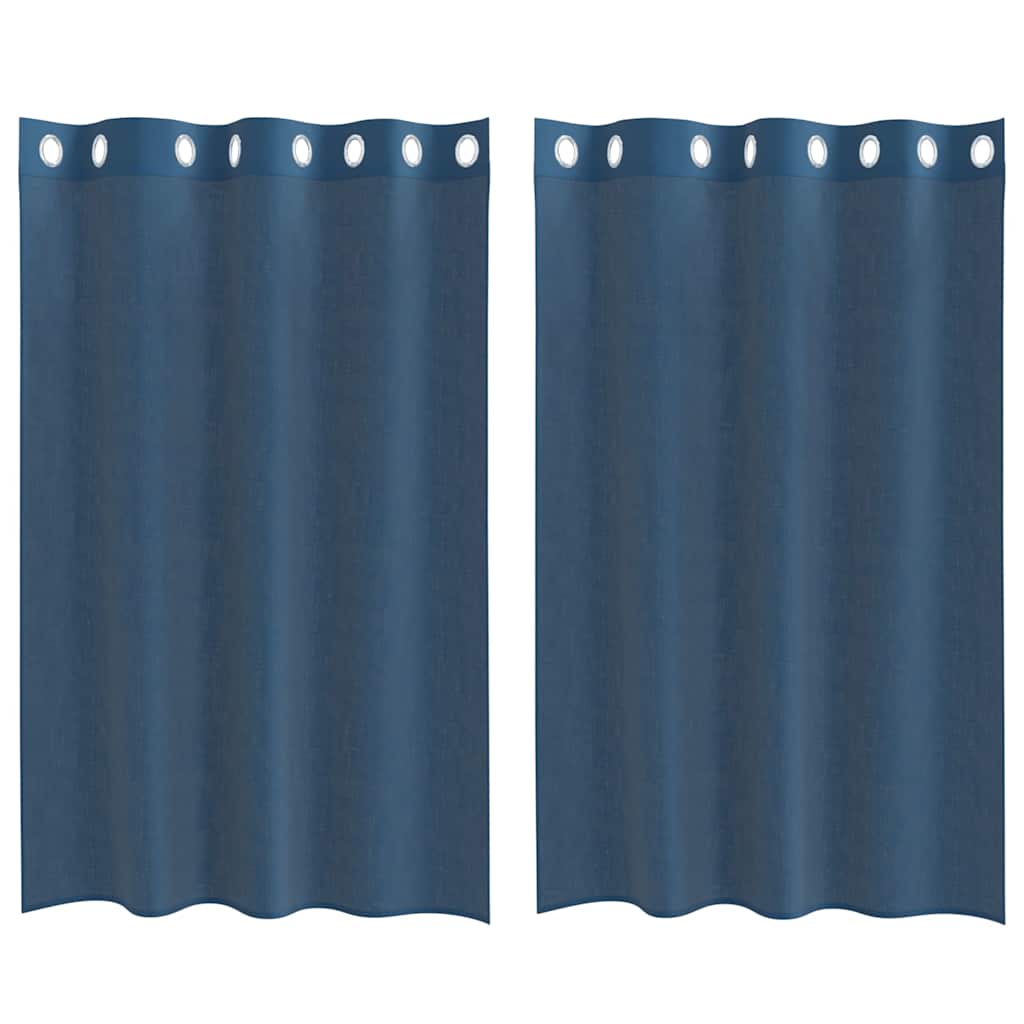 Tende in Voile con Occhielli 2 pz Blu Reale 4102114