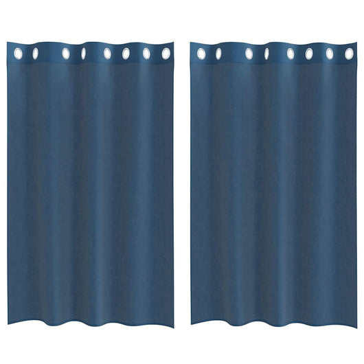 Tende in Voile con Occhielli 2 pz Blu Reale 4102114