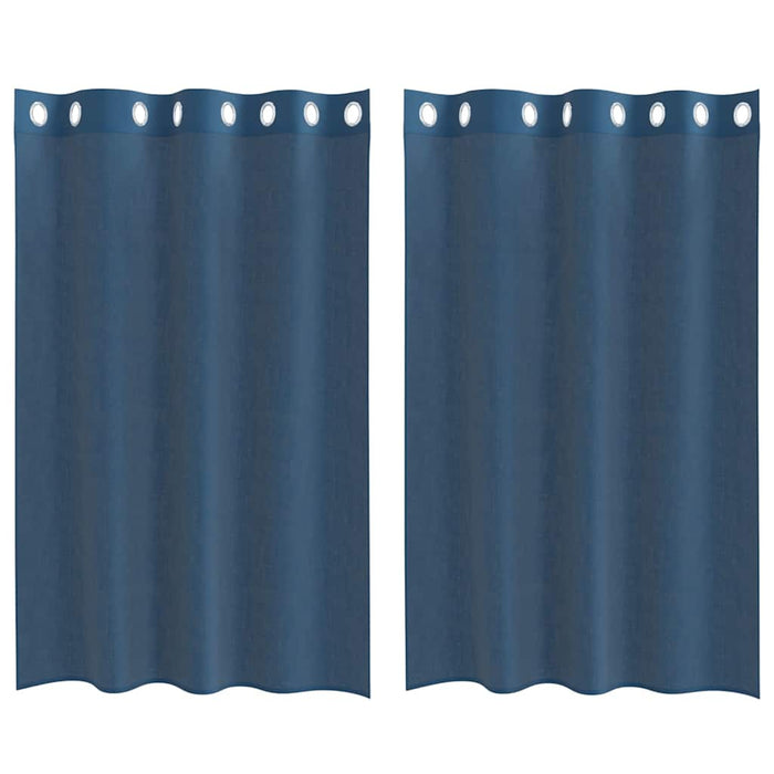 Tende in Voile con Occhielli 2 pz Blu Reale 4102114