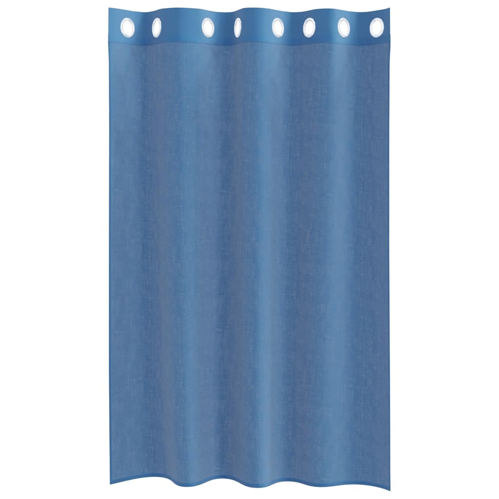 Tende in Voile con Occhielli 2 pz Blu Reale 4102114