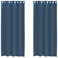Tende in Voile con Occhielli 2 pz Blu Reale 4102116