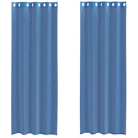 Tende in Voile con Occhielli 2 pz Blu Reale 4102117