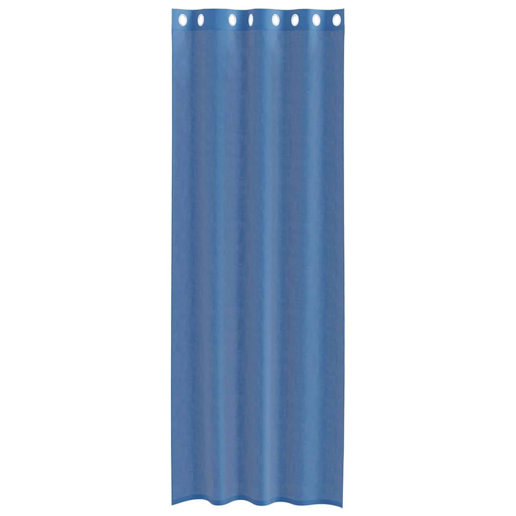 Tende in Voile con Occhielli 2 pz Blu Reale 4102117