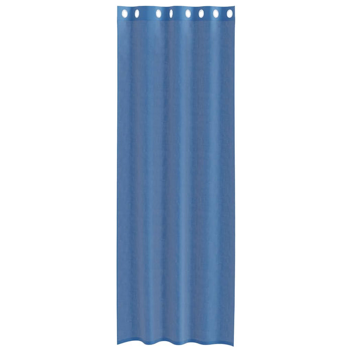 Tende in Voile con Occhielli 2 pz Blu Reale 4102117