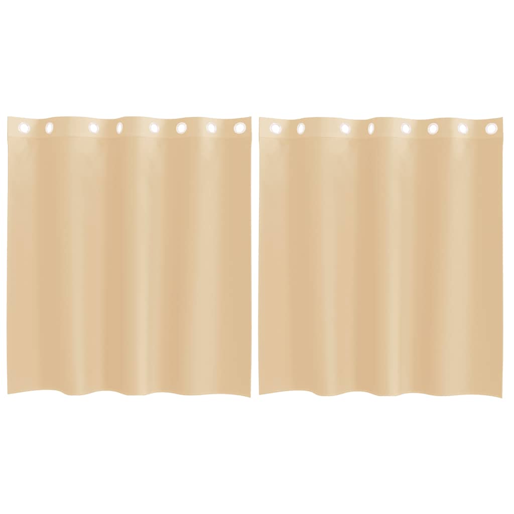 Tende in Voile con Occhielli 2 pz Sabbia 4102119