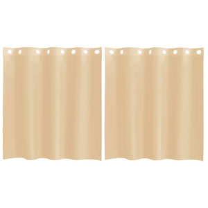 Tende in Voile con Occhielli 2 pz Sabbia 4102119