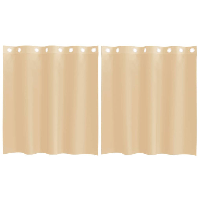 Tende in Voile con Occhielli 2 pz Sabbia 4102119