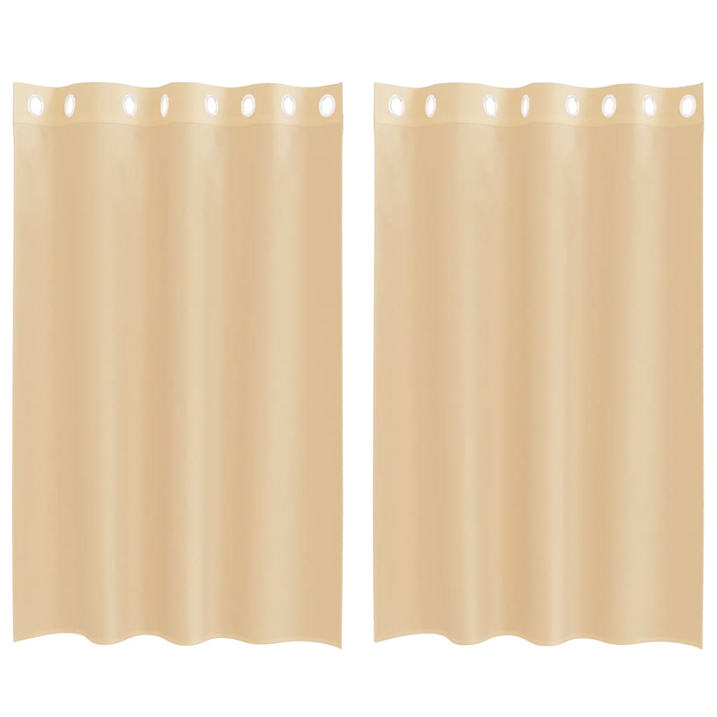 Tende in Voile con Occhielli 2 pz Sabbia 4102120
