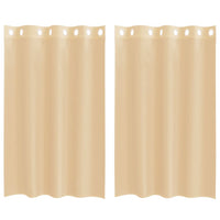 Tende in Voile con Occhielli 2 pz Sabbia 4102120