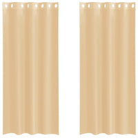 Tende in Voile con Occhielli 2 pz Sabbia 4102121