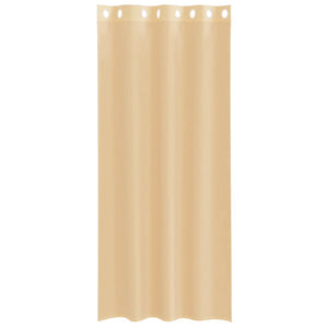 Tende in Voile con Occhielli 2 pz Sabbia 4102121