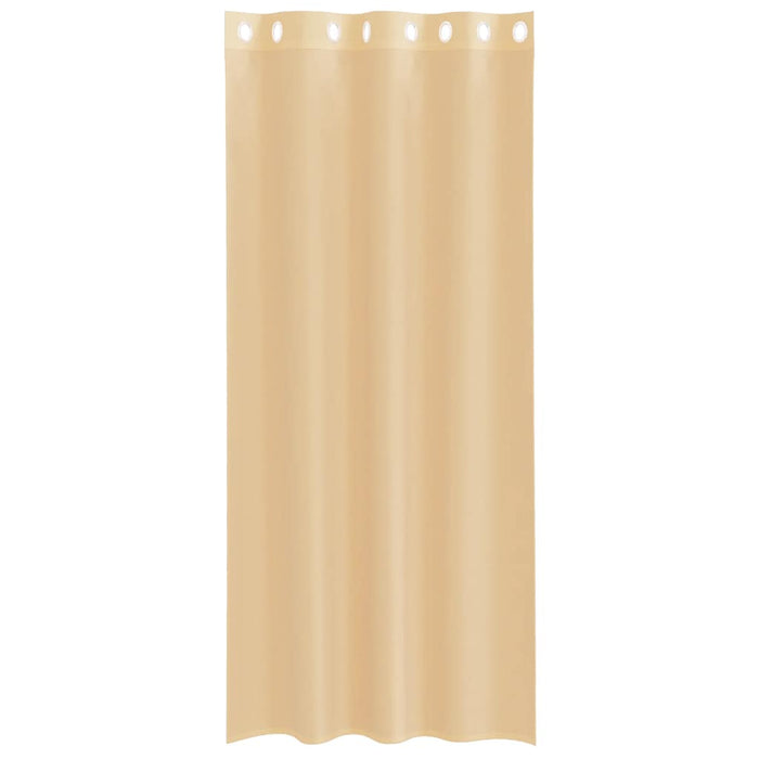 Tende in Voile con Occhielli 2 pz Sabbia 4102121