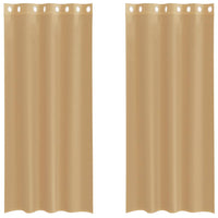 Tende in Voile con Occhielli 2 pz Sabbia 4102122
