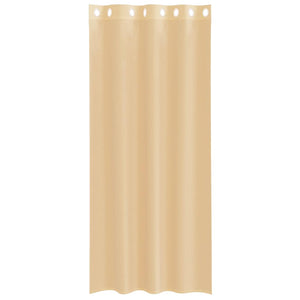 Tende in Voile con Occhielli 2 pz Sabbia 4102122