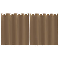 Tende in Voile con Occhielli 2 pz Marrone Chiaro 4102125
