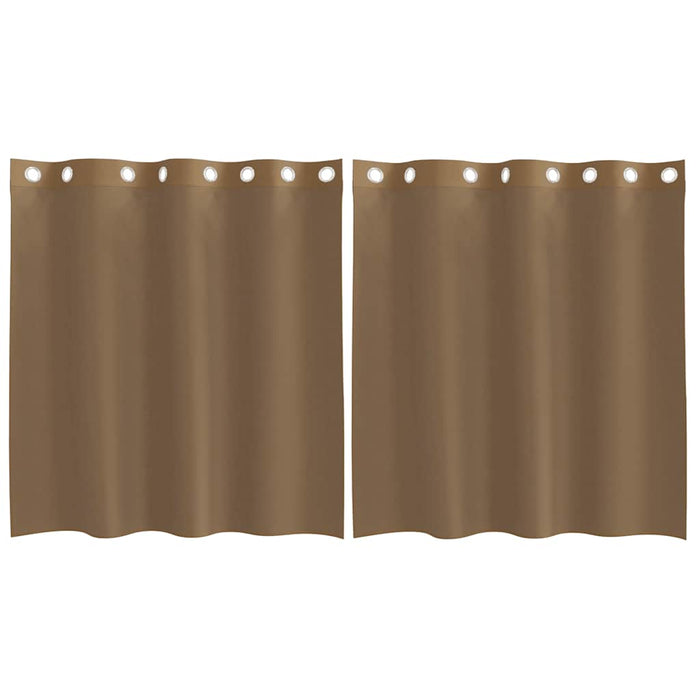 Tende in Voile con Occhielli 2 pz Marrone Chiaro 4102125