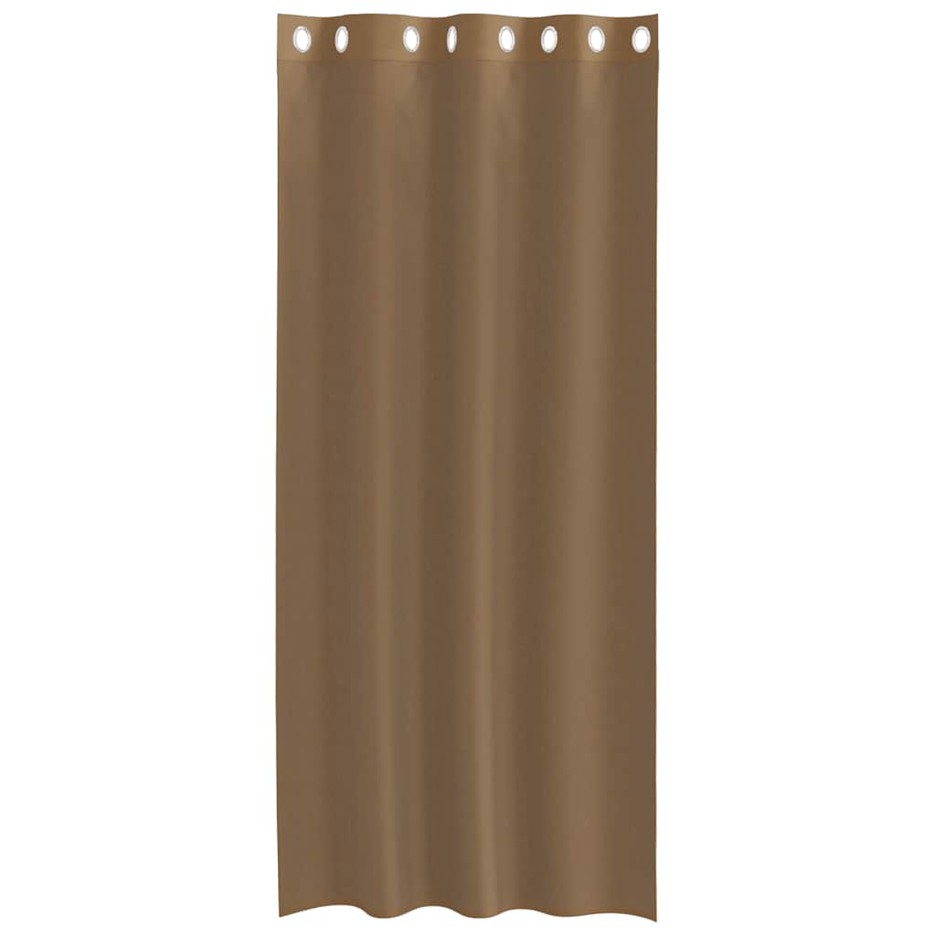 Tende in Voile con Occhielli 2 pz Marrone Chiaro 4102127