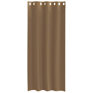 Tende in Voile con Occhielli 2 pz Marrone Chiaro 4102127