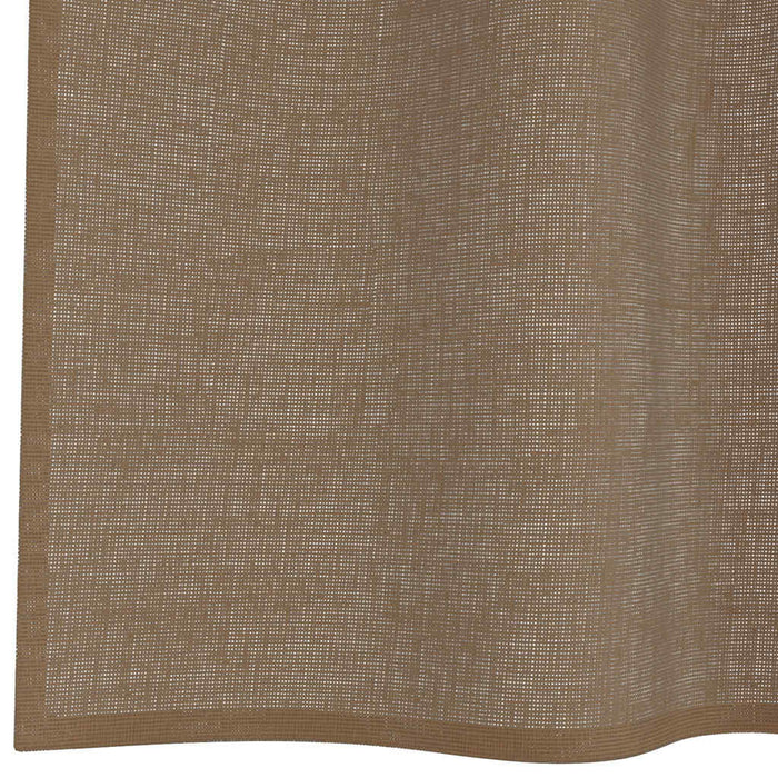 Tende in Voile con Occhielli 2 pz Marrone Chiaro 4102127
