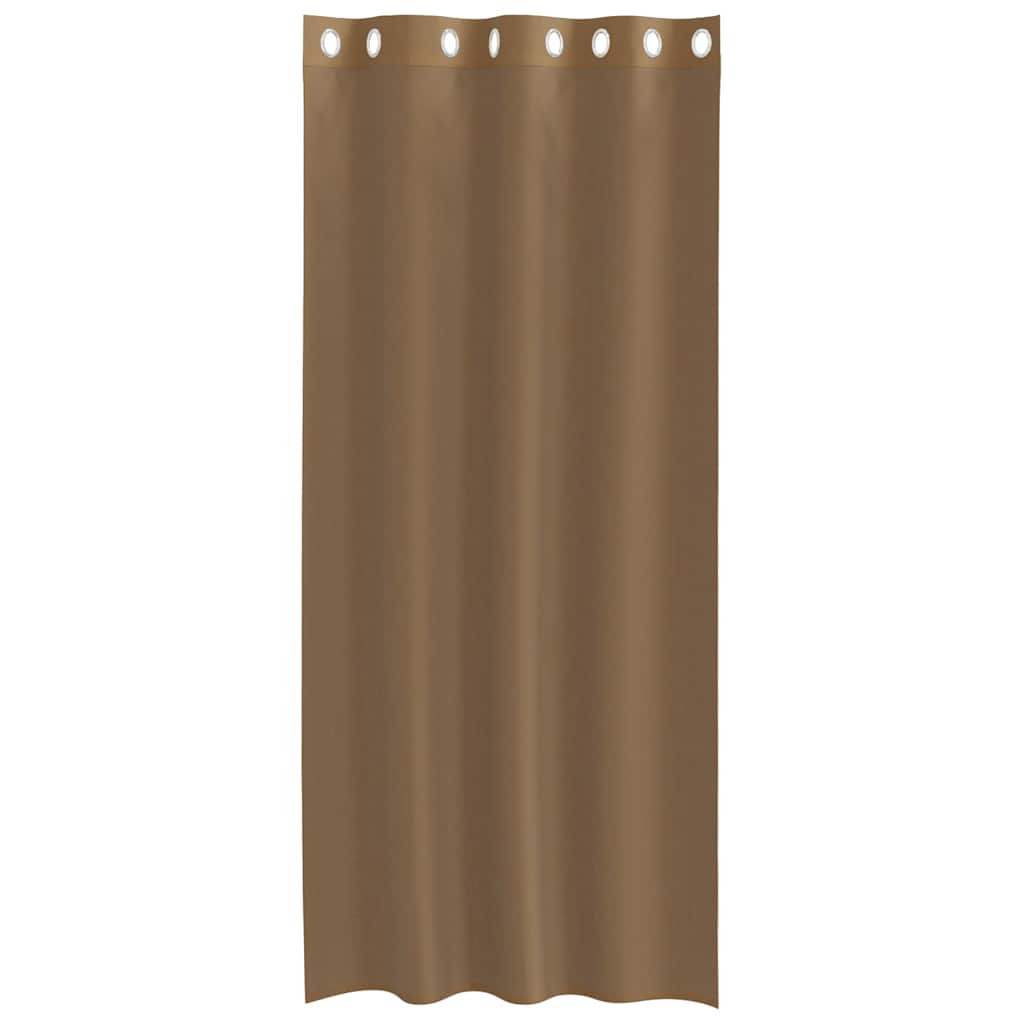 Tende in Voile con Occhielli 2 pz Marrone Chiaro 4102128
