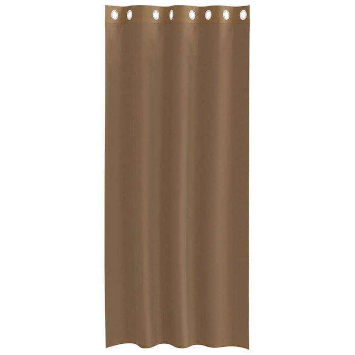 Tende in Voile con Occhielli 2 pz Marrone Chiaro 4102128