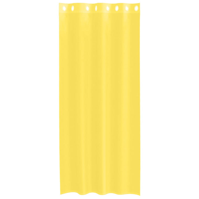 Tende in Voile con Occhielli 2 pz Giallo 4102133