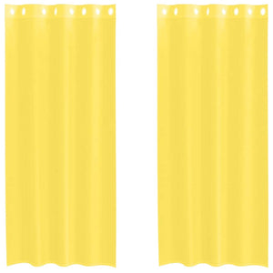 Tende in Voile con Occhielli 2 pz Giallo 4102134