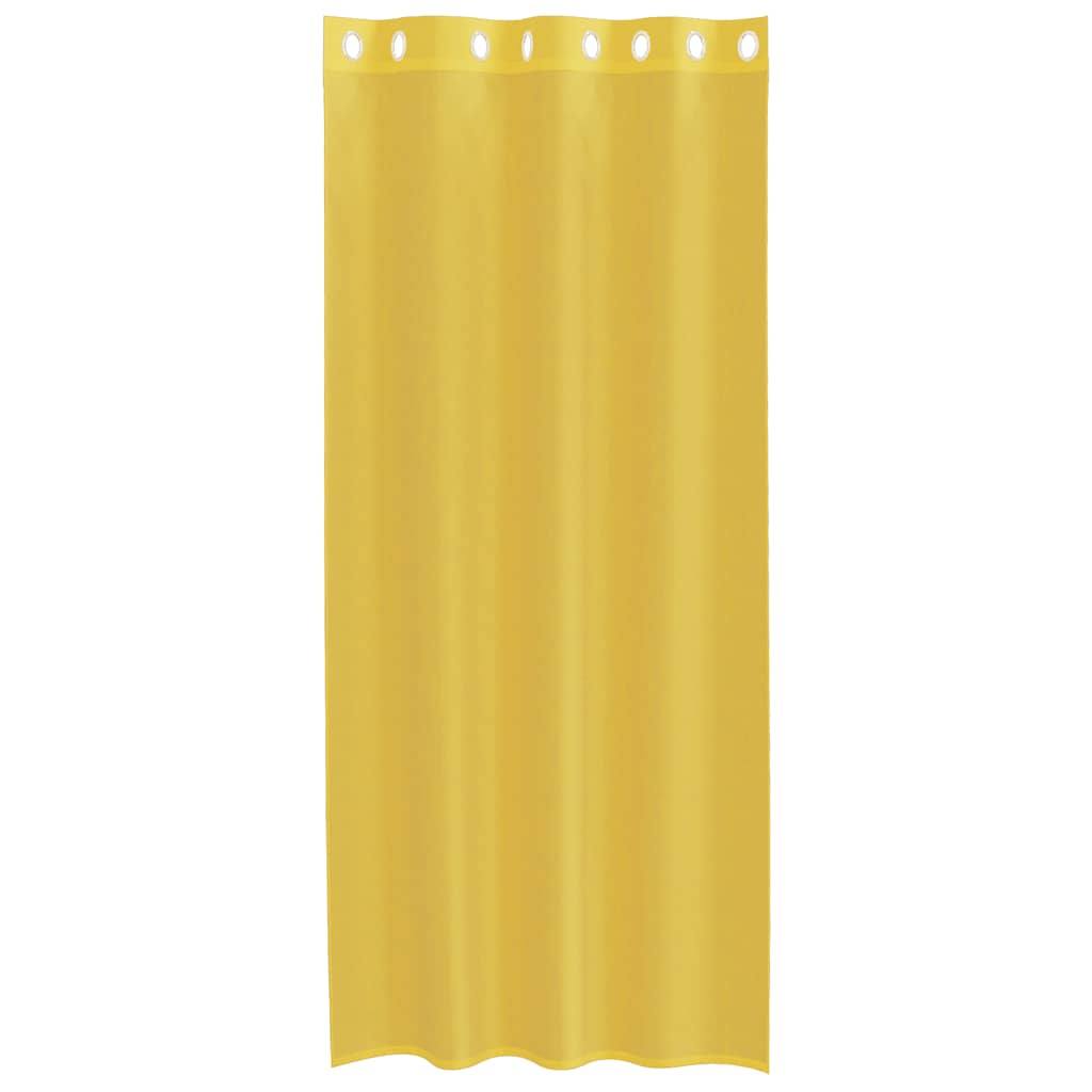 Tende in Voile con Occhielli 2 pz Giallo 4102134