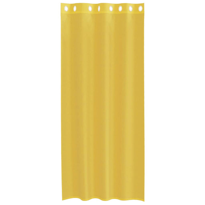 Tende in Voile con Occhielli 2 pz Giallo 4102134